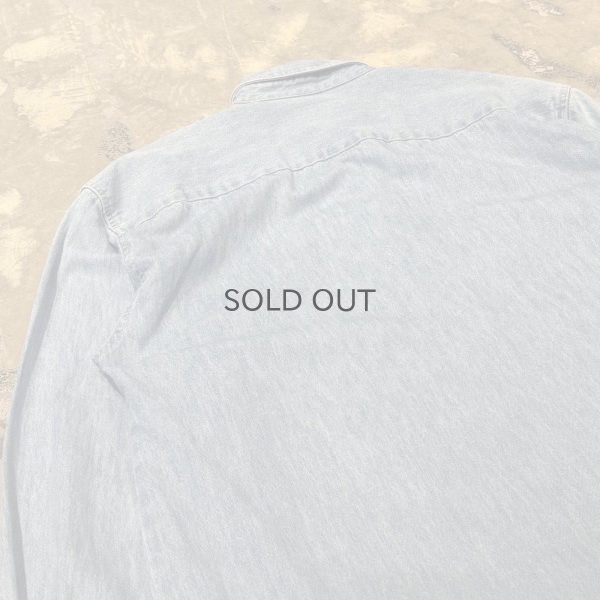 画像10: FRONT DETACHABLE BUTTON FLAP DENIM L/S SHIRT / Mens M(L) (10)