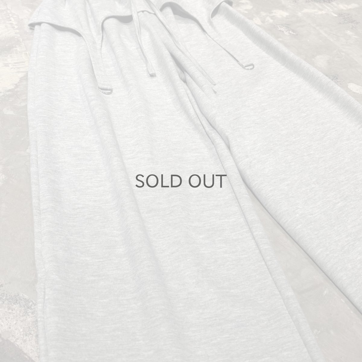 画像5: 【WONDERGROUND】D-CODE LAYERED WIDE SWEAT PANTS / GREY / OS (5)