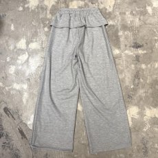 画像2: 【WONDERGROUND】D-CODE LAYERED WIDE SWEAT PANTS / GREY / OS (2)