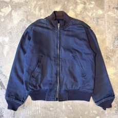 画像1: 【ALPHA】HI-NECK ZIP UP COTTON JACKET / Mens L / MADE IN USA (1)