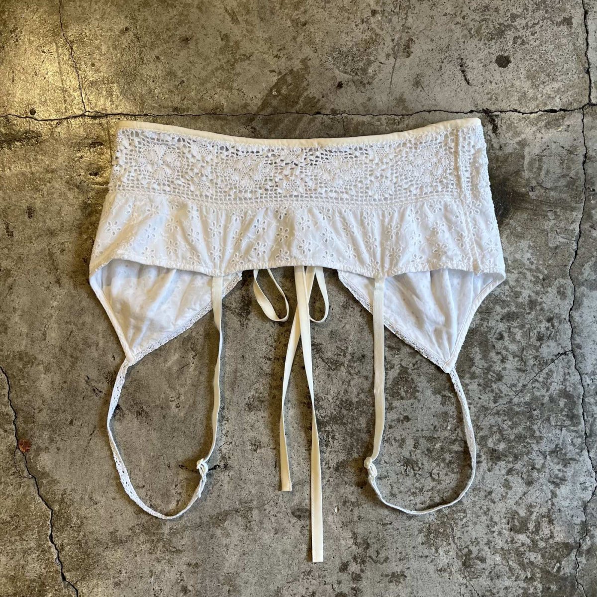 画像2: 【Wiz&Witch】"WANDERER" VTG LACE WRAP SKIRT / FREE (2)