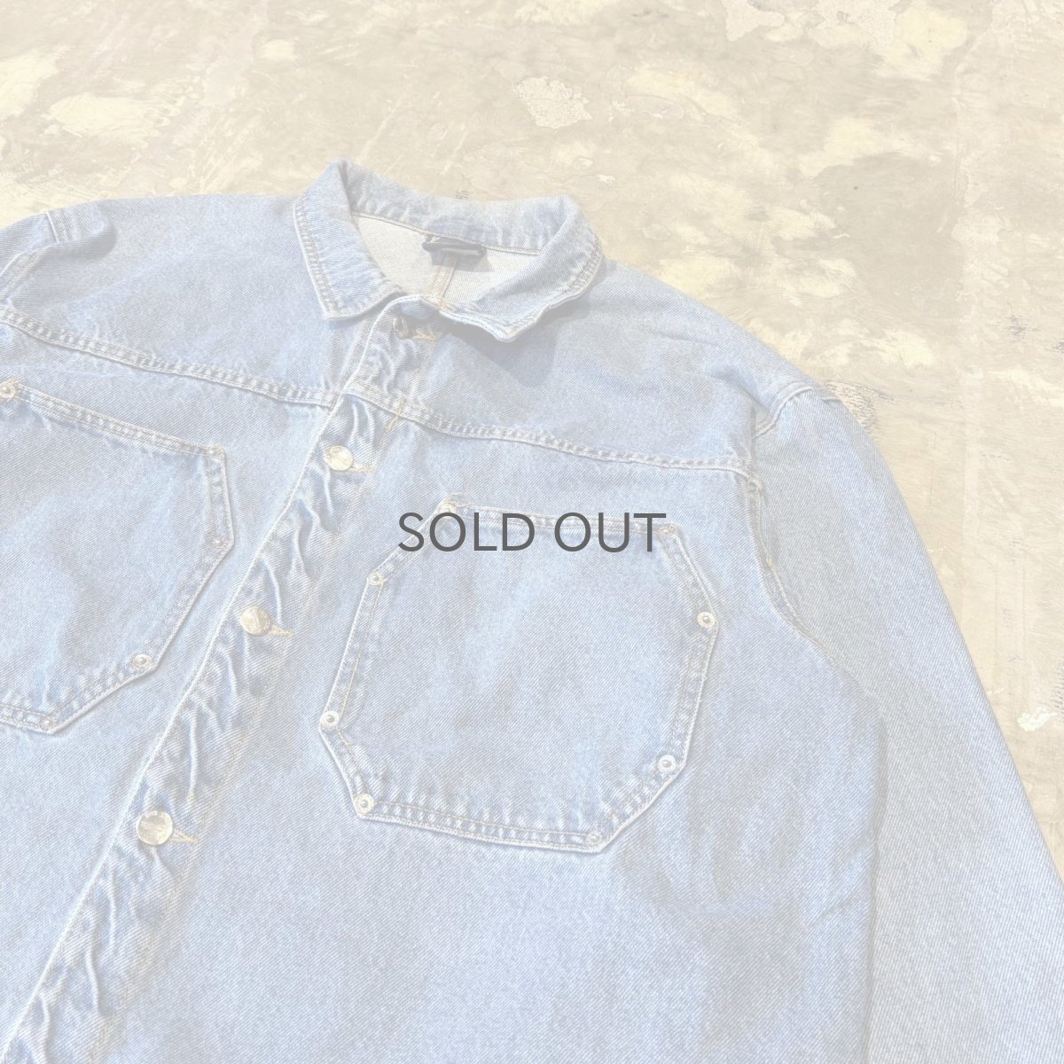 画像4: OCTAGON SHAPE POCKET DENIM JACKET / Mens XL / MADE IN USA (4)