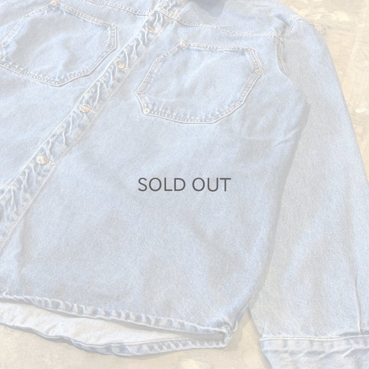 画像6: OCTAGON SHAPE POCKET DENIM JACKET / Mens XL / MADE IN USA (6)