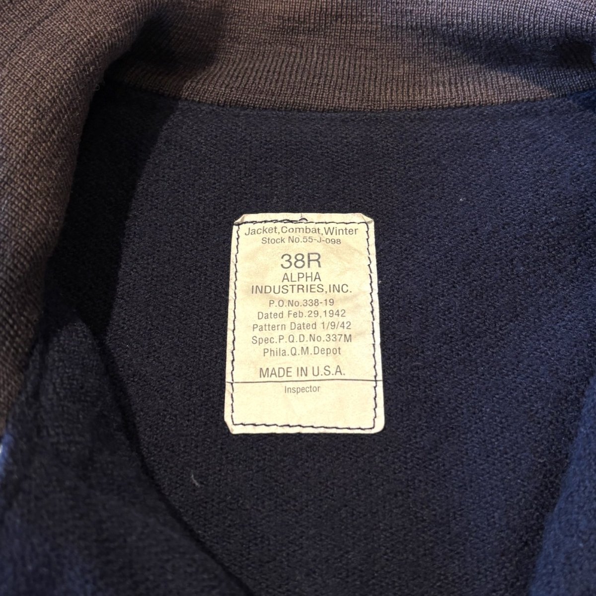 画像10: 【ALPHA】HI-NECK ZIP UP COTTON JACKET / Mens L / MADE IN USA (10)
