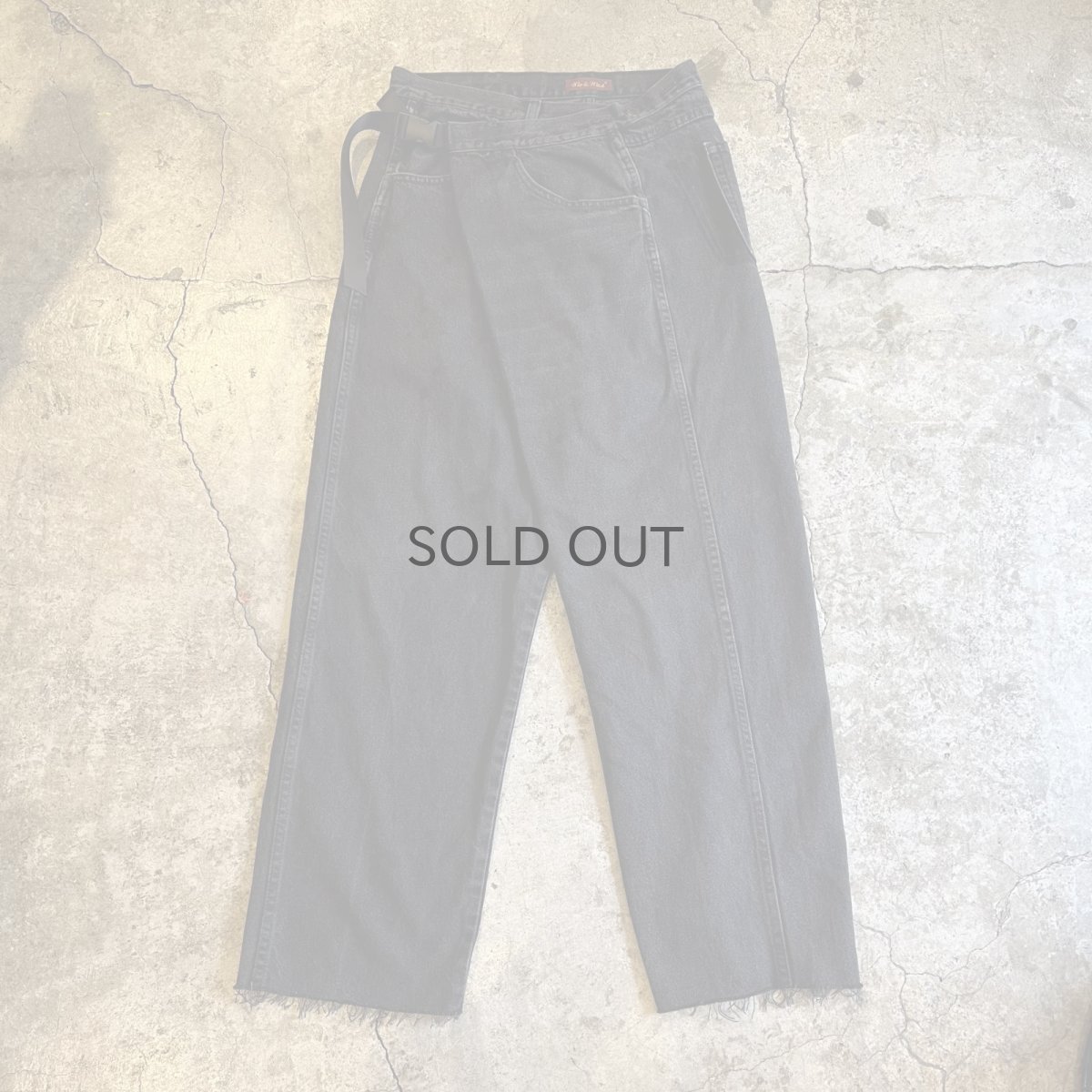 画像1: 【Wiz&Witch】"WEIRD" FUTURE WRAP DENIM PANTS / FREE (1)