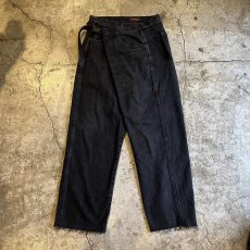 画像1: 【Wiz&Witch】"WEIRD" FUTURE WRAP DENIM PANTS / FREE (1)