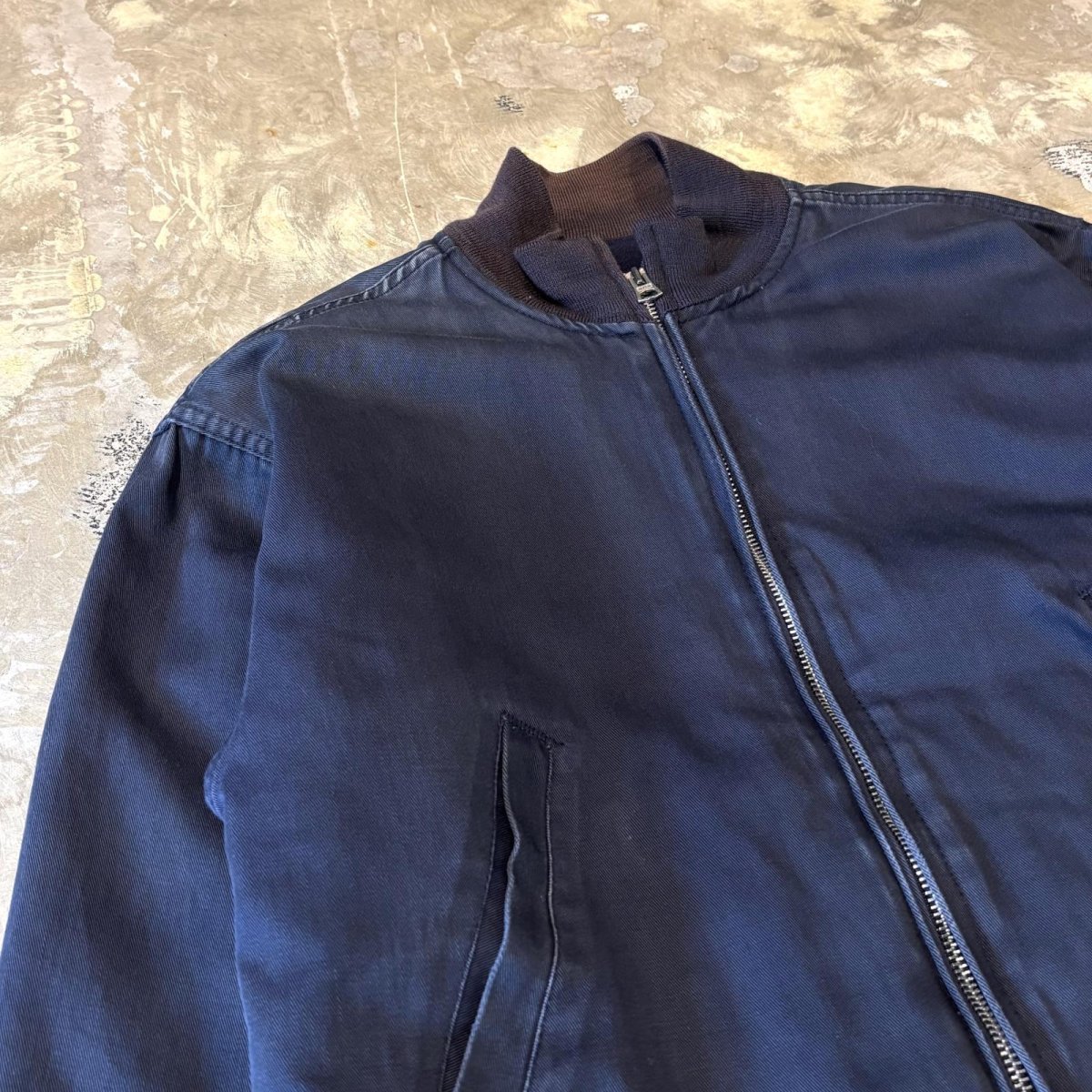 画像3: 【ALPHA】HI-NECK ZIP UP COTTON JACKET / Mens L / MADE IN USA (3)