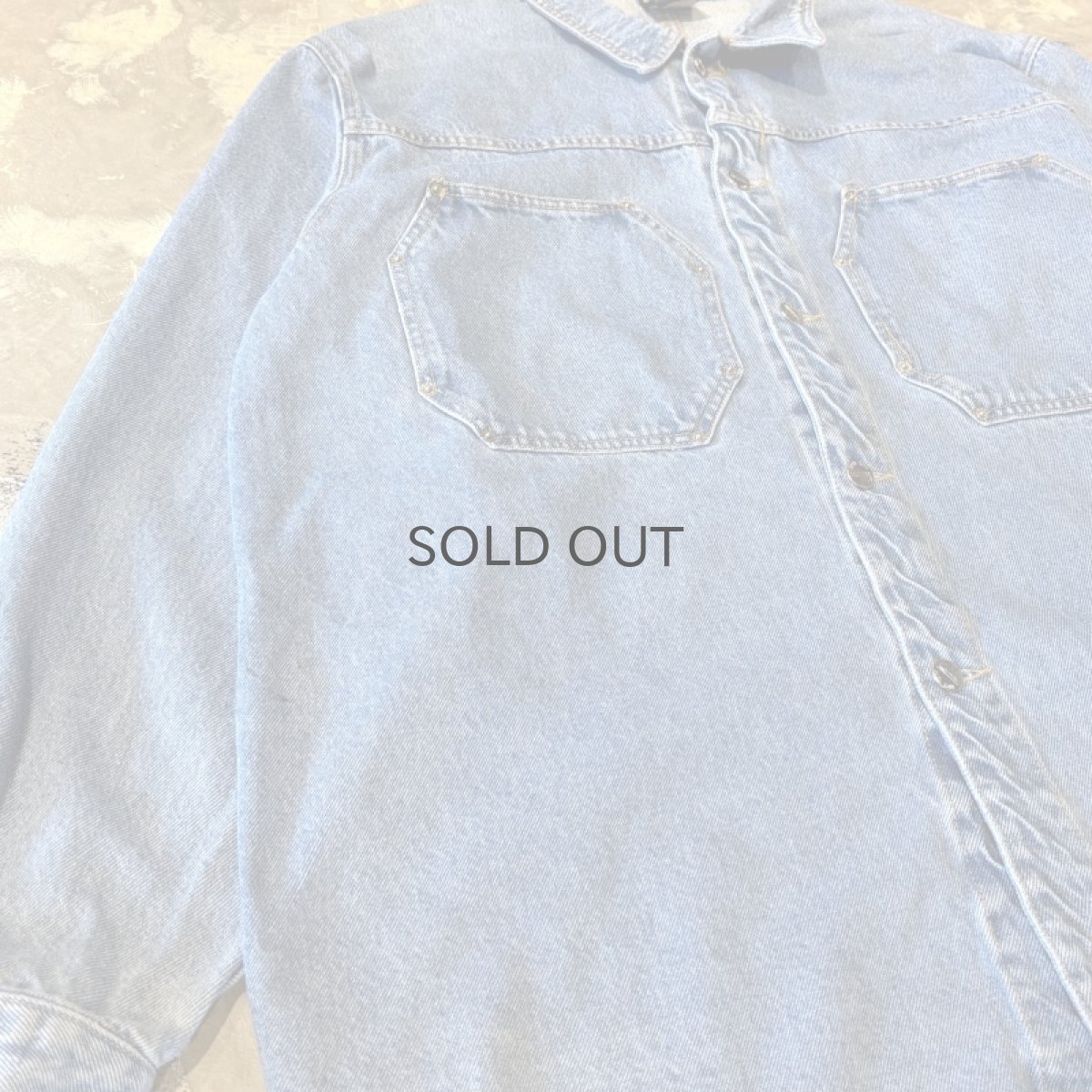 画像5: OCTAGON SHAPE POCKET DENIM JACKET / Mens XL / MADE IN USA (5)