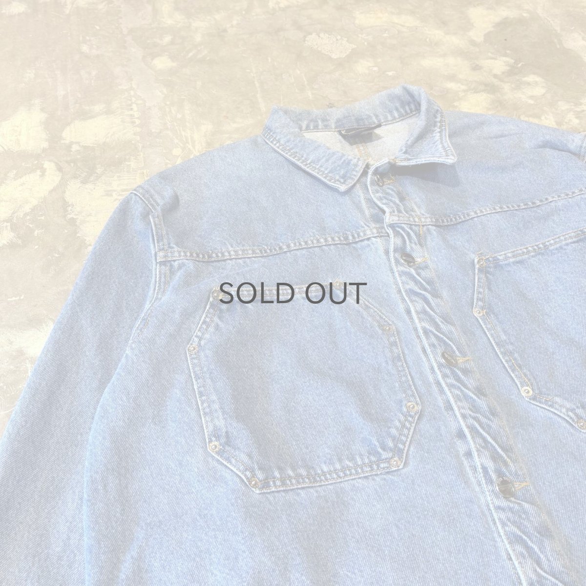 画像3: OCTAGON SHAPE POCKET DENIM JACKET / Mens XL / MADE IN USA (3)