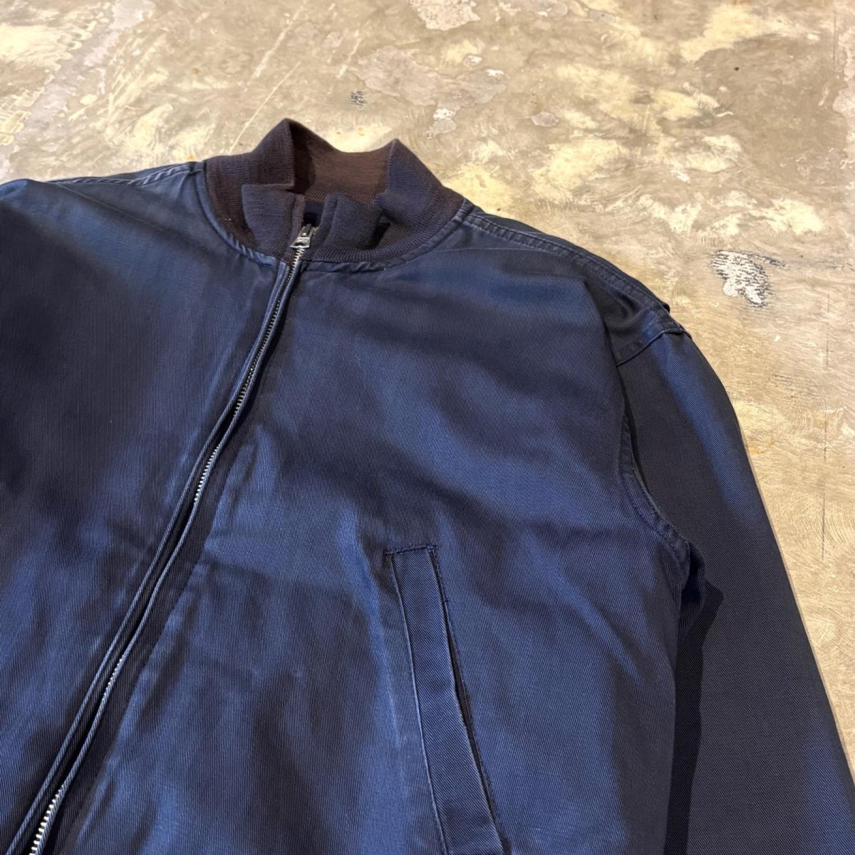 画像4: 【ALPHA】HI-NECK ZIP UP COTTON JACKET / Mens L / MADE IN USA (4)