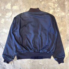 画像2: 【ALPHA】HI-NECK ZIP UP COTTON JACKET / Mens L / MADE IN USA (2)