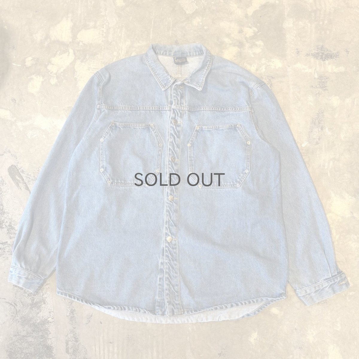 画像1: OCTAGON SHAPE POCKET DENIM JACKET / Mens XL / MADE IN USA (1)