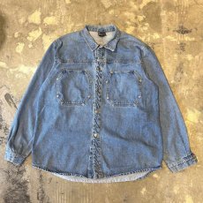 画像1: OCTAGON SHAPE POCKET DENIM JACKET / Mens XL / MADE IN USA (1)