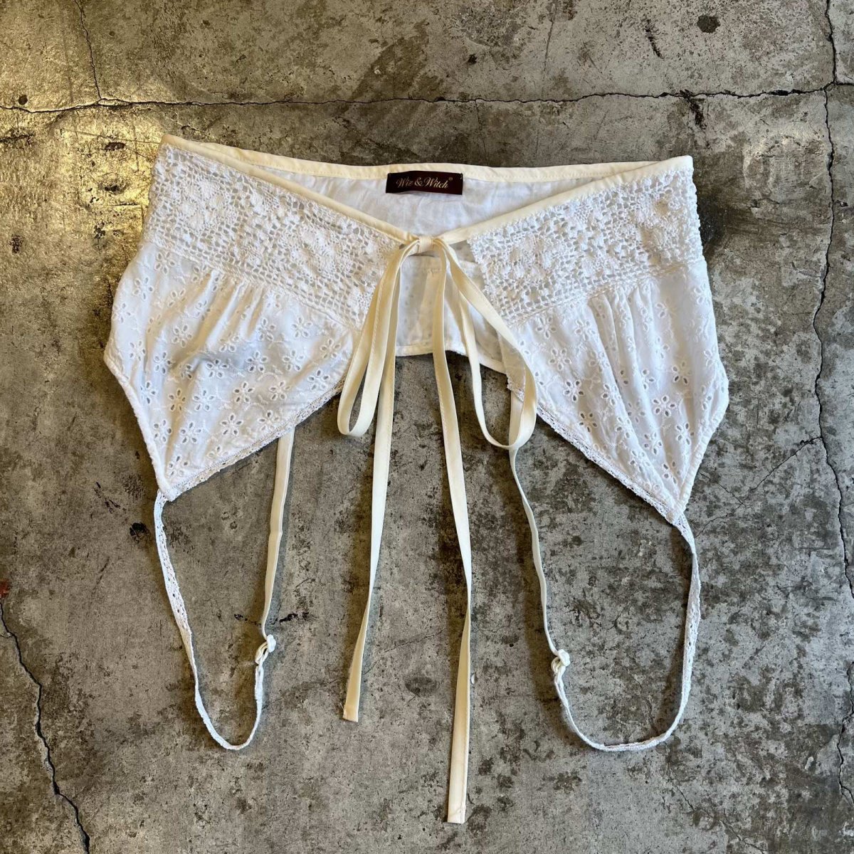 画像1: 【Wiz&Witch】"WANDERER" VTG LACE WRAP SKIRT / FREE (1)