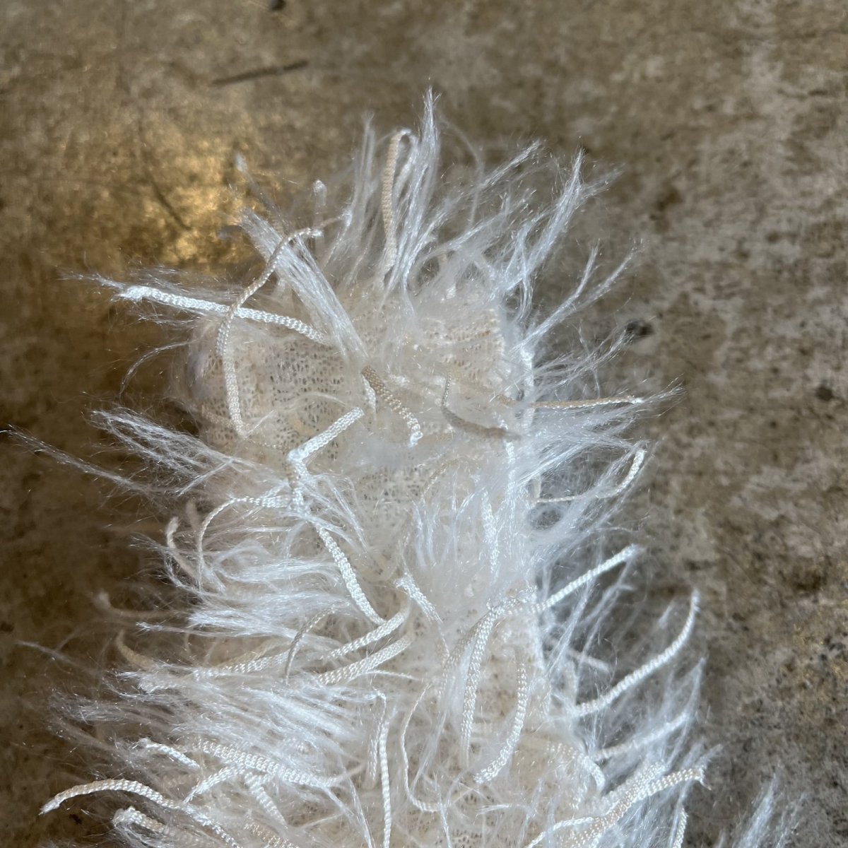 画像7: WHITE COLOR ALL OVER SAGGY DESIGN LONG VEST / Ladies M (7)