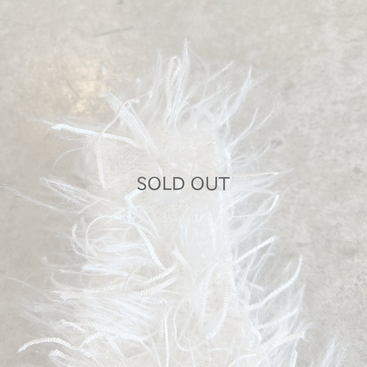 画像7: WHITE COLOR ALL OVER SAGGY DESIGN LONG VEST / Ladies M (7)