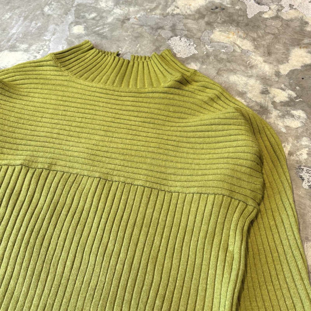 画像4: MOCK NECK COLOR RIB SWITDHED L/S TOPS / Mens M~L (4)