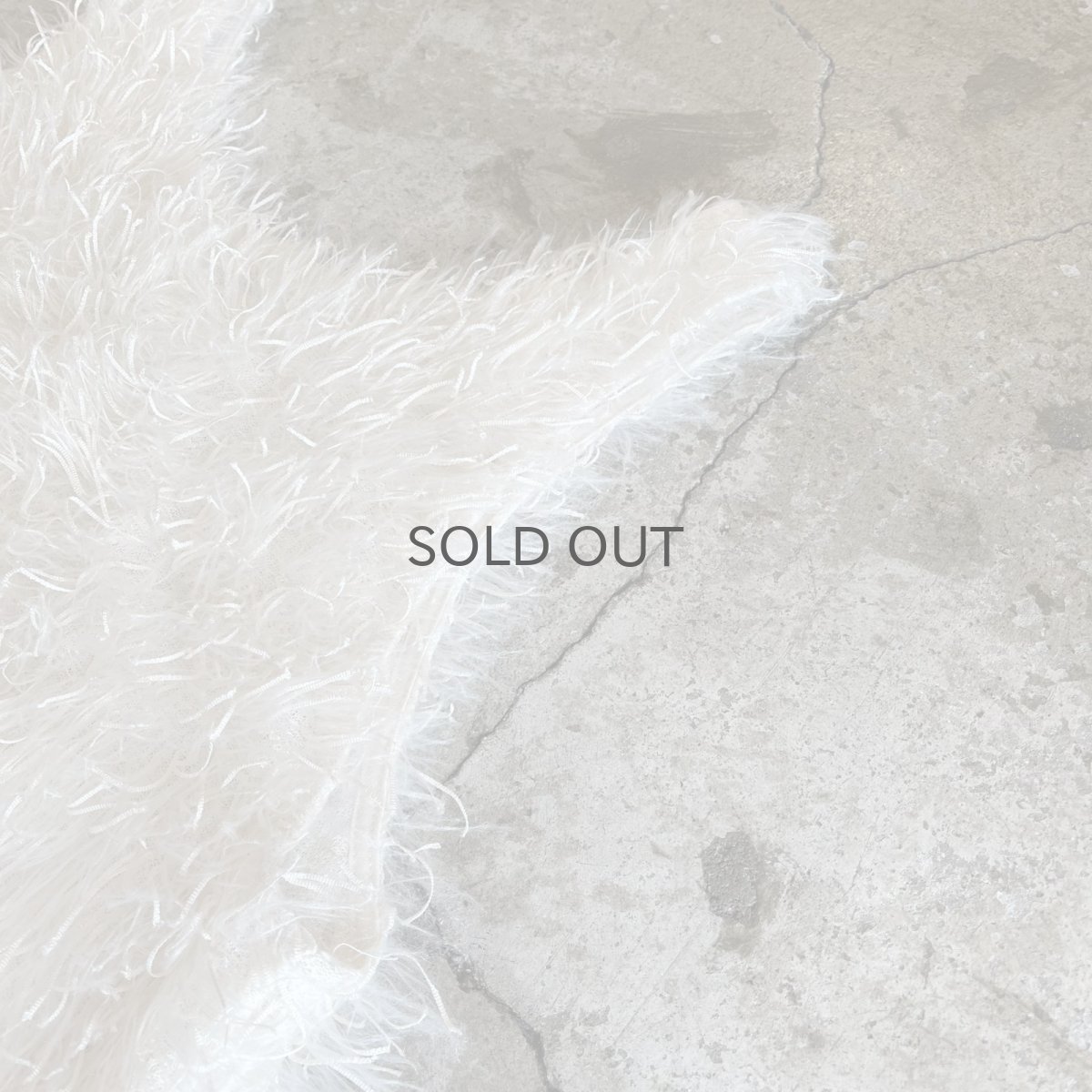 画像8: WHITE COLOR ALL OVER SAGGY DESIGN LONG VEST / Ladies M (8)