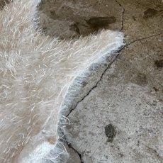 画像8: WHITE COLOR ALL OVER SAGGY DESIGN LONG VEST / Ladies M (8)