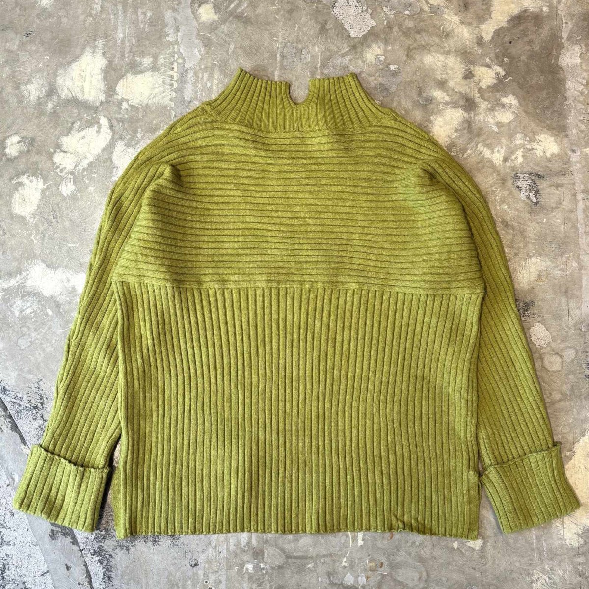 画像2: MOCK NECK COLOR RIB SWITDHED L/S TOPS / Mens M~L (2)