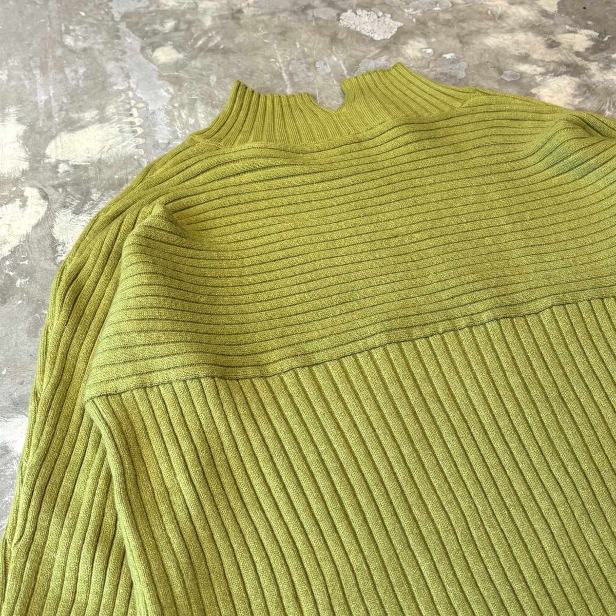 画像9: MOCK NECK COLOR RIB SWITDHED L/S TOPS / Mens M~L (9)