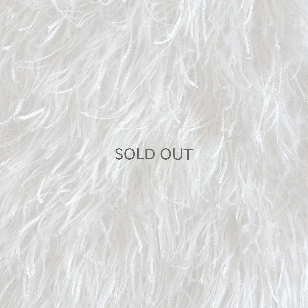 画像10: WHITE COLOR ALL OVER SAGGY DESIGN LONG VEST / Ladies M (10)