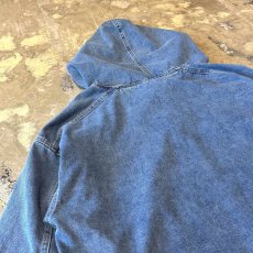 画像9: PULLOVER STYLE HOODIE DENIM JACKET / Mens L (9)