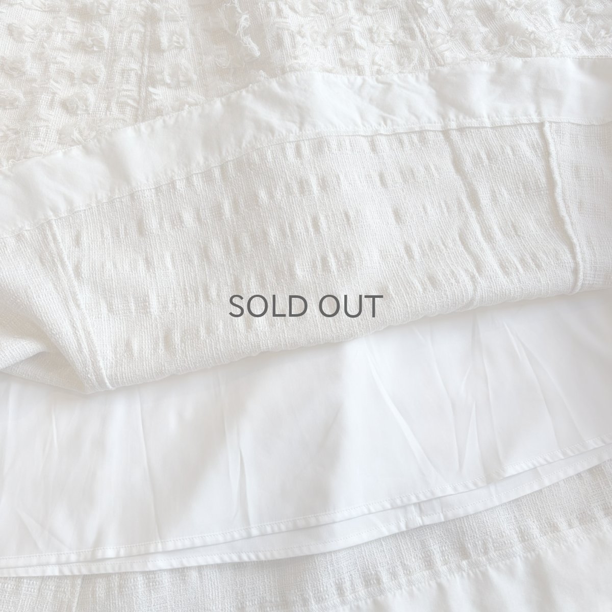 画像7: WHITE COLOR POINT FRINGE PATTERN DESIGN SKIRT / W26~W30 (7)