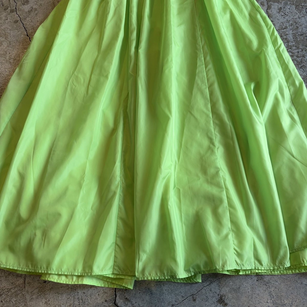 画像9: YELLOW GREEN NEON COLOR DESIGN FLARE SKIRT / W24~W31 (9)