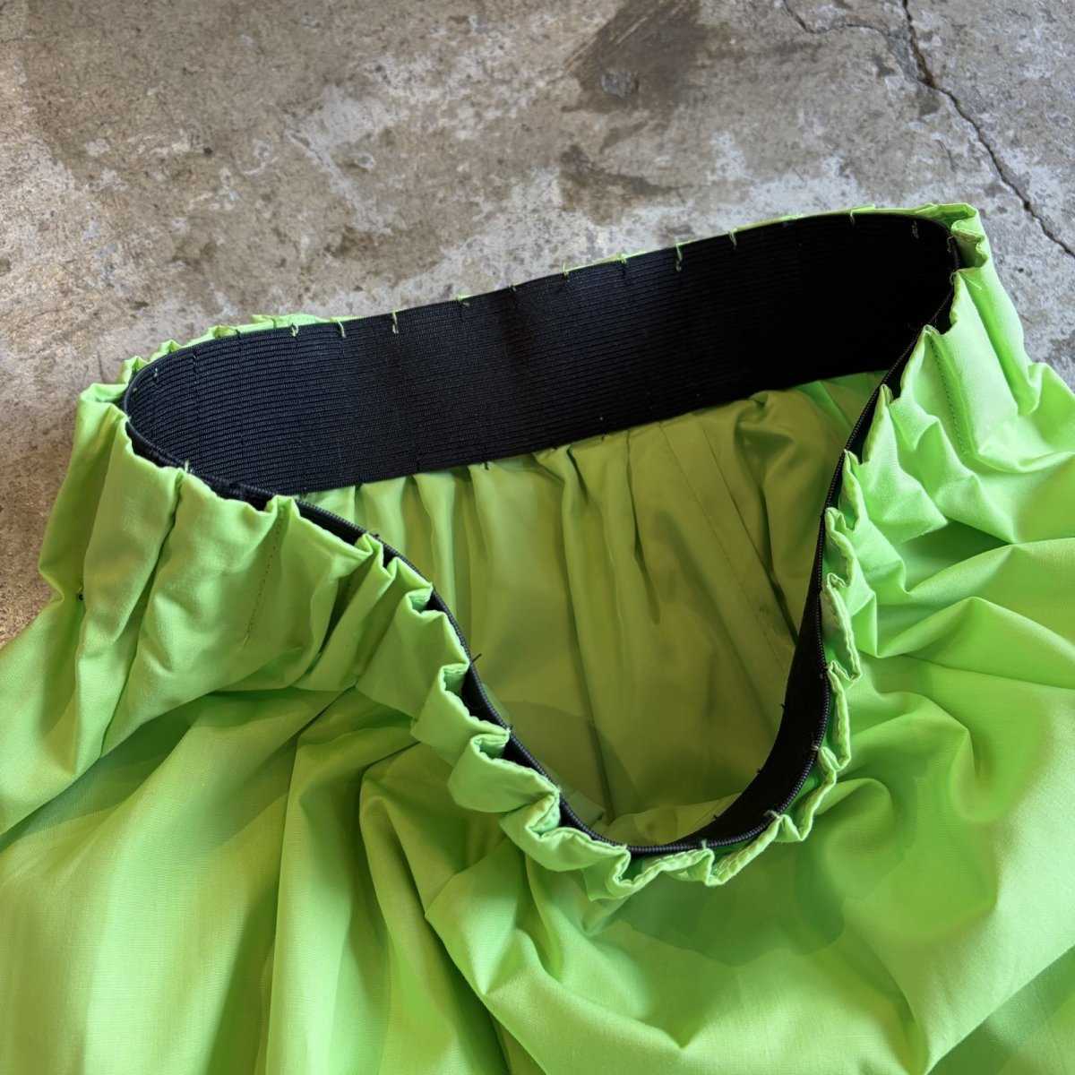 画像6: YELLOW GREEN NEON COLOR DESIGN FLARE SKIRT / W24~W31 (6)
