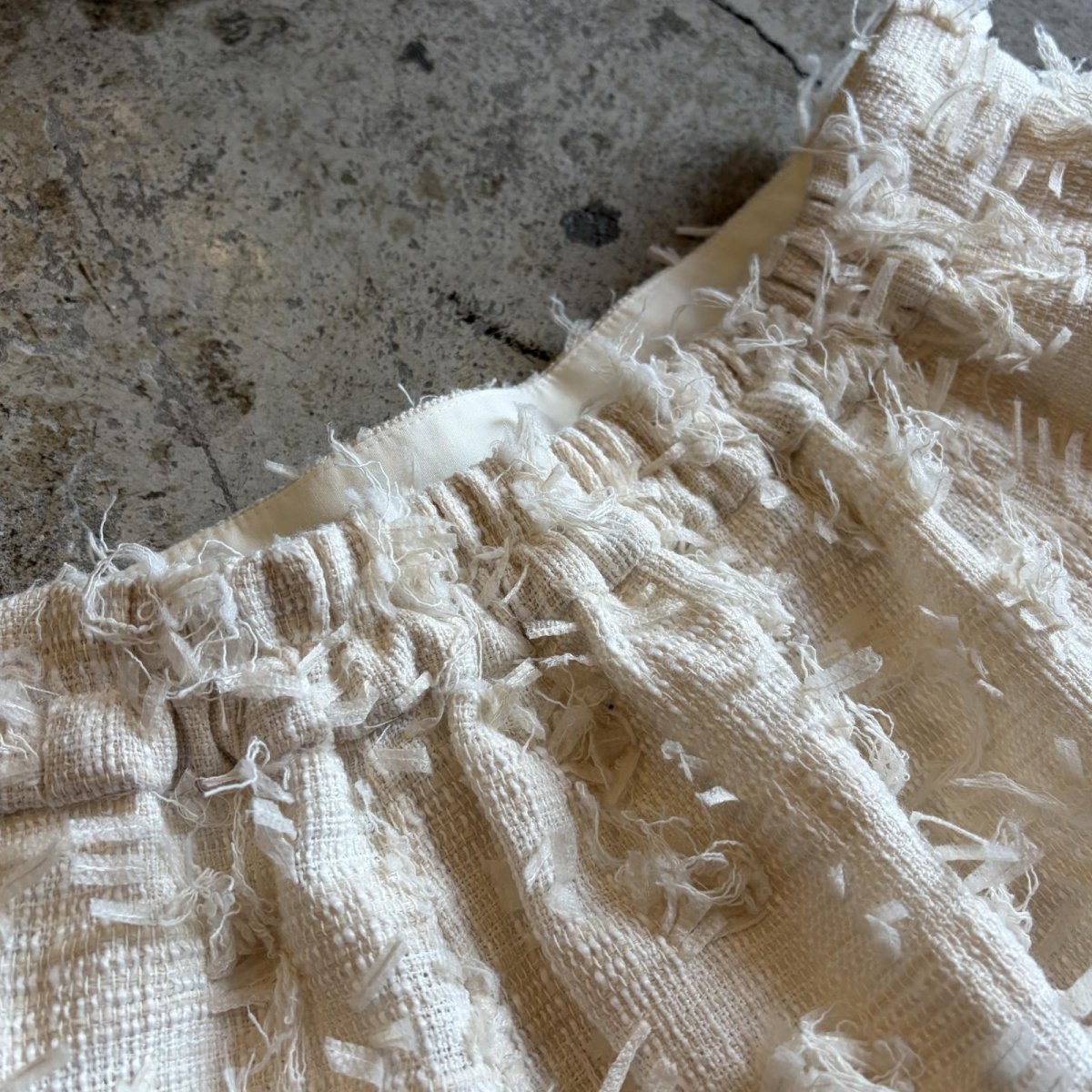 画像8: WHITE COLOR POINT FRINGE PATTERN DESIGN SKIRT / W26~W30 (8)