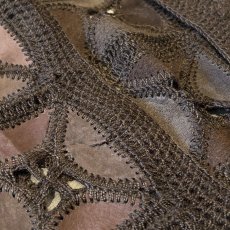 画像10: SUEDE LEATHER PATCHWORK & LACE UP CARDIGAN / Mens XL (10)