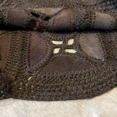 画像8: SUEDE LEATHER PATCHWORK & LACE UP CARDIGAN / Mens XL (8)