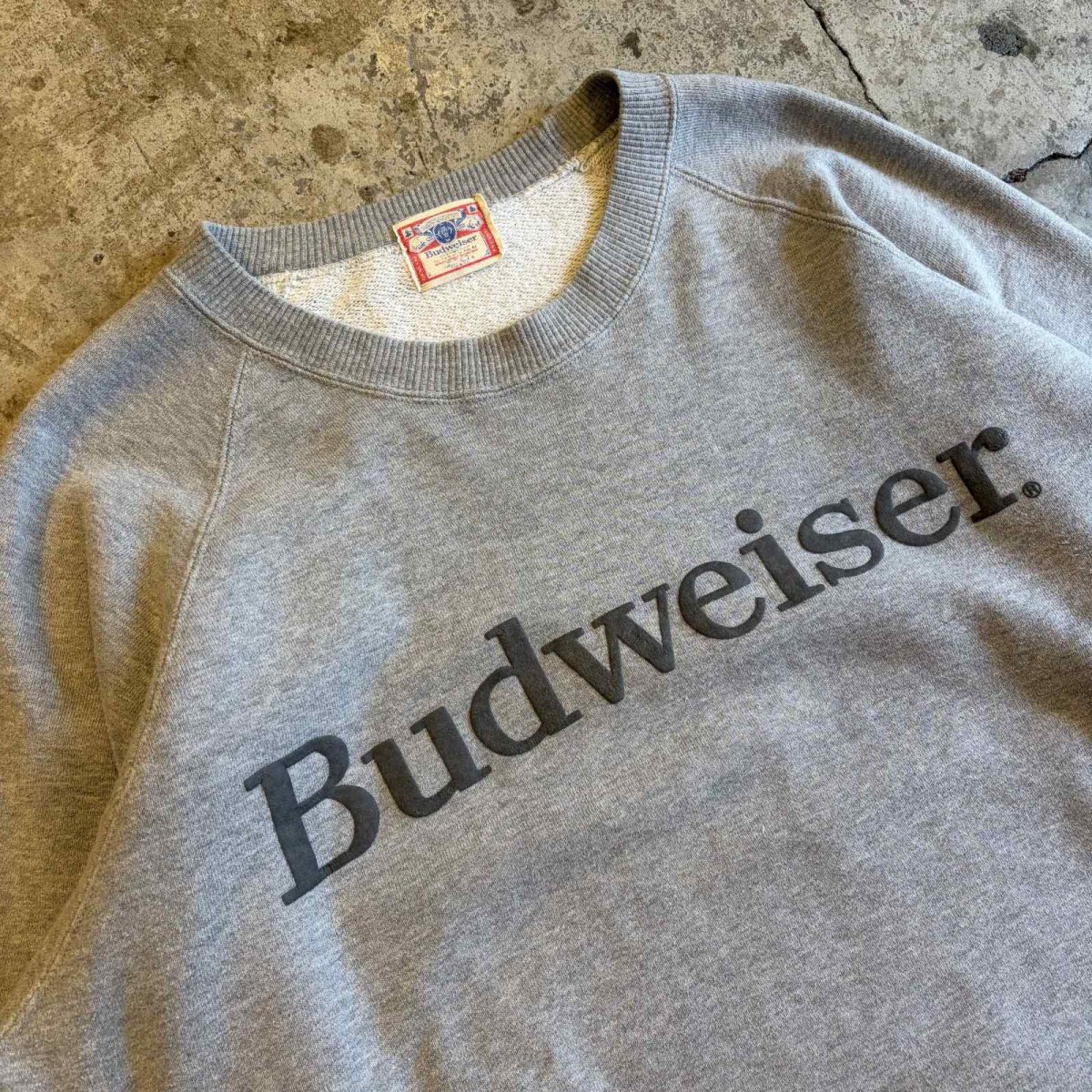 画像3: "BUDWEISER" PUFF INK LOGO PRINTED L/S SWEAT / Ladies L (3)