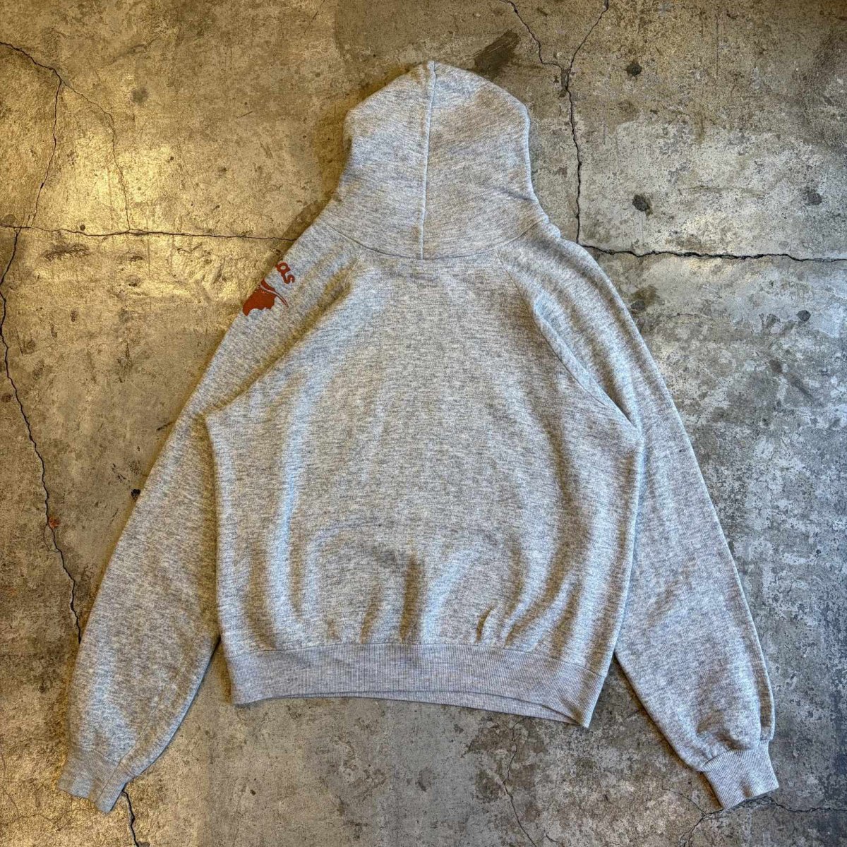 画像2: 80's "Texas" LOGO PRINT DESIGN SWEAT HOODIE / Ladies M / MADE IN USA (2)
