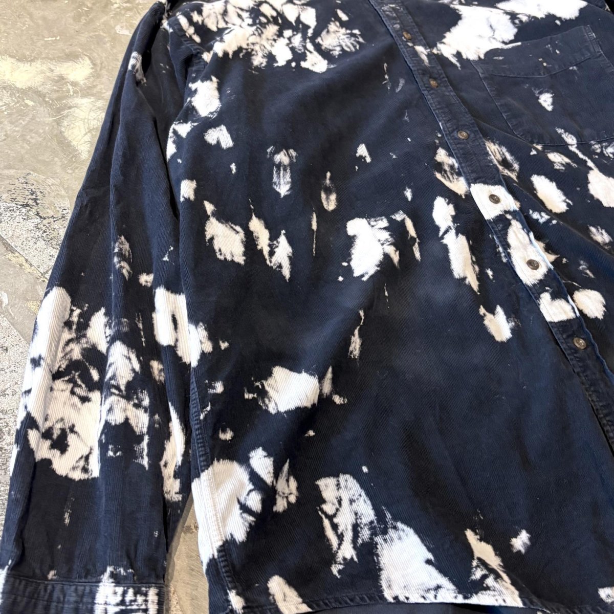 画像5: MONOCHROME BLEACHED PATTERN CORDUROY L/S SHIRT / Mens XL (5)