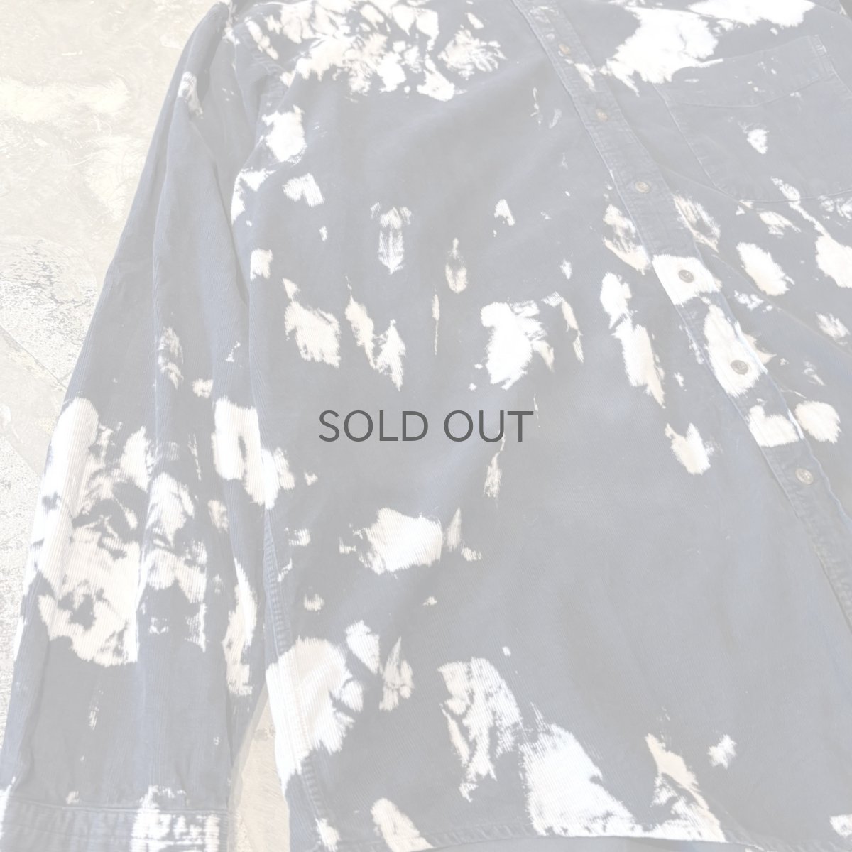 画像5: MONOCHROME BLEACHED PATTERN CORDUROY L/S SHIRT / Mens XL (5)