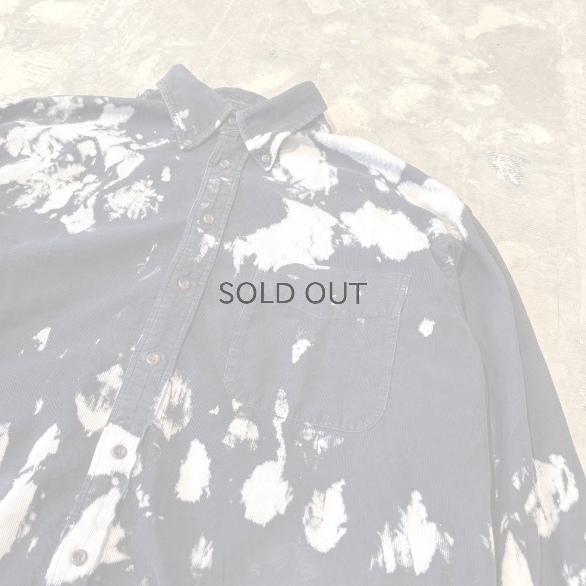 画像4: MONOCHROME BLEACHED PATTERN CORDUROY L/S SHIRT / Mens XL (4)