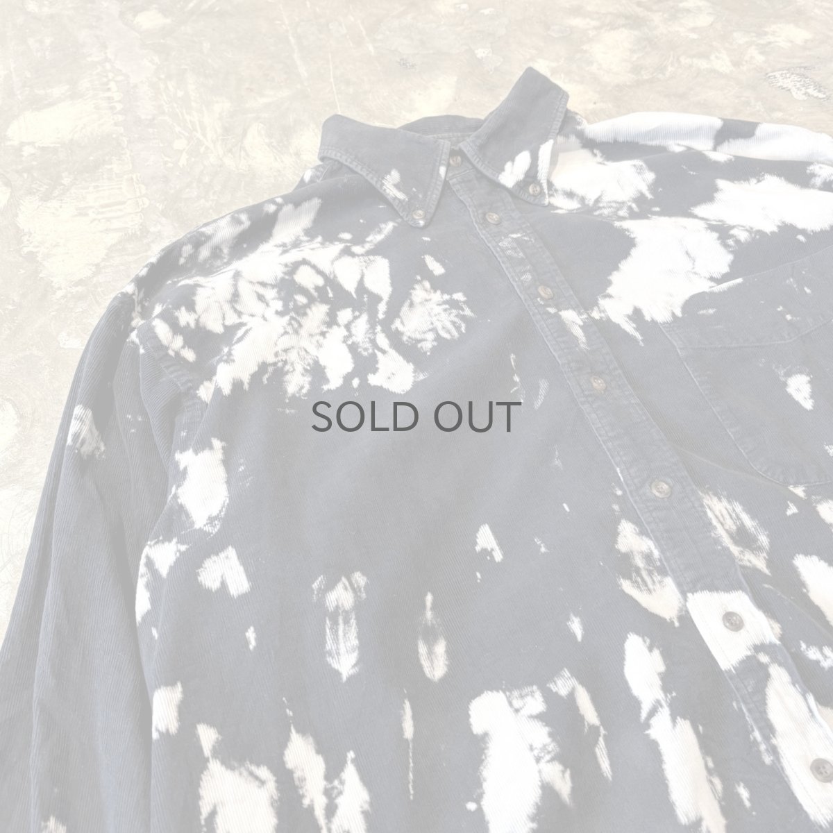 画像3: MONOCHROME BLEACHED PATTERN CORDUROY L/S SHIRT / Mens XL (3)