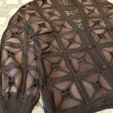 画像5: SUEDE LEATHER PATCHWORK & LACE UP CARDIGAN / Mens XL (5)