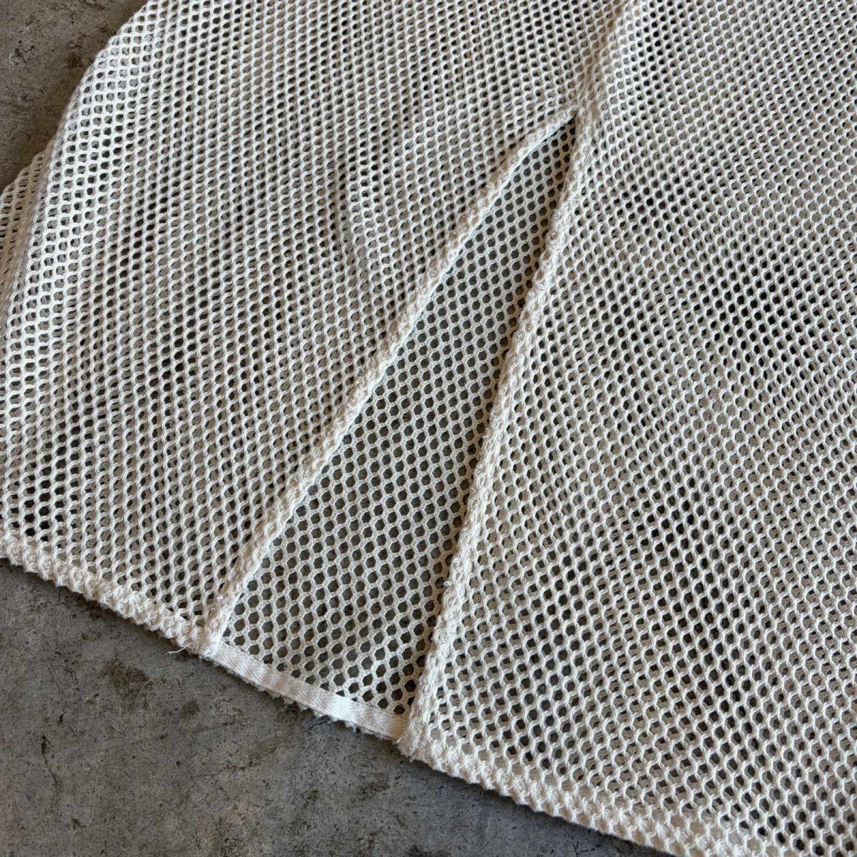 画像7: IVORY COLOR MESH DESIGN BACK SLIT LONG SKIRT / W26~W39 (7)