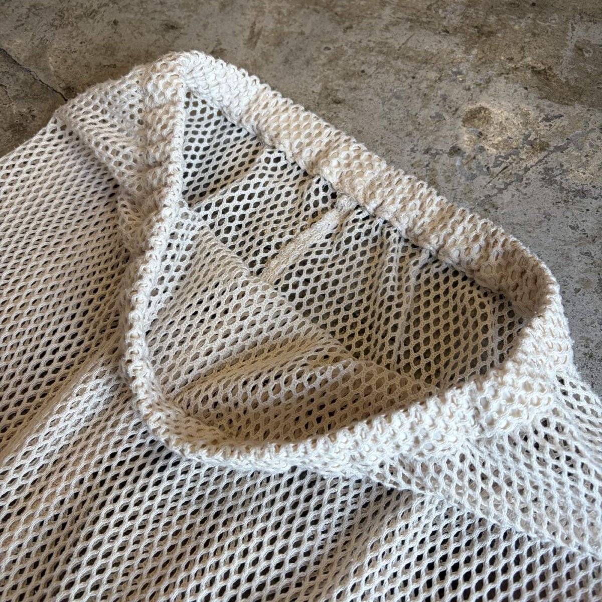 画像6: IVORY COLOR MESH DESIGN BACK SLIT LONG SKIRT / W26~W39 (6)