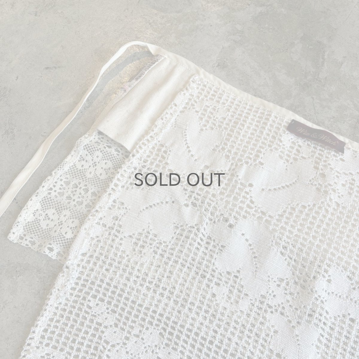 画像7: 【Wiz&Witch】"WANDERER" VINTAGE LACE MIX WRAP SKIRT / FREE (7)