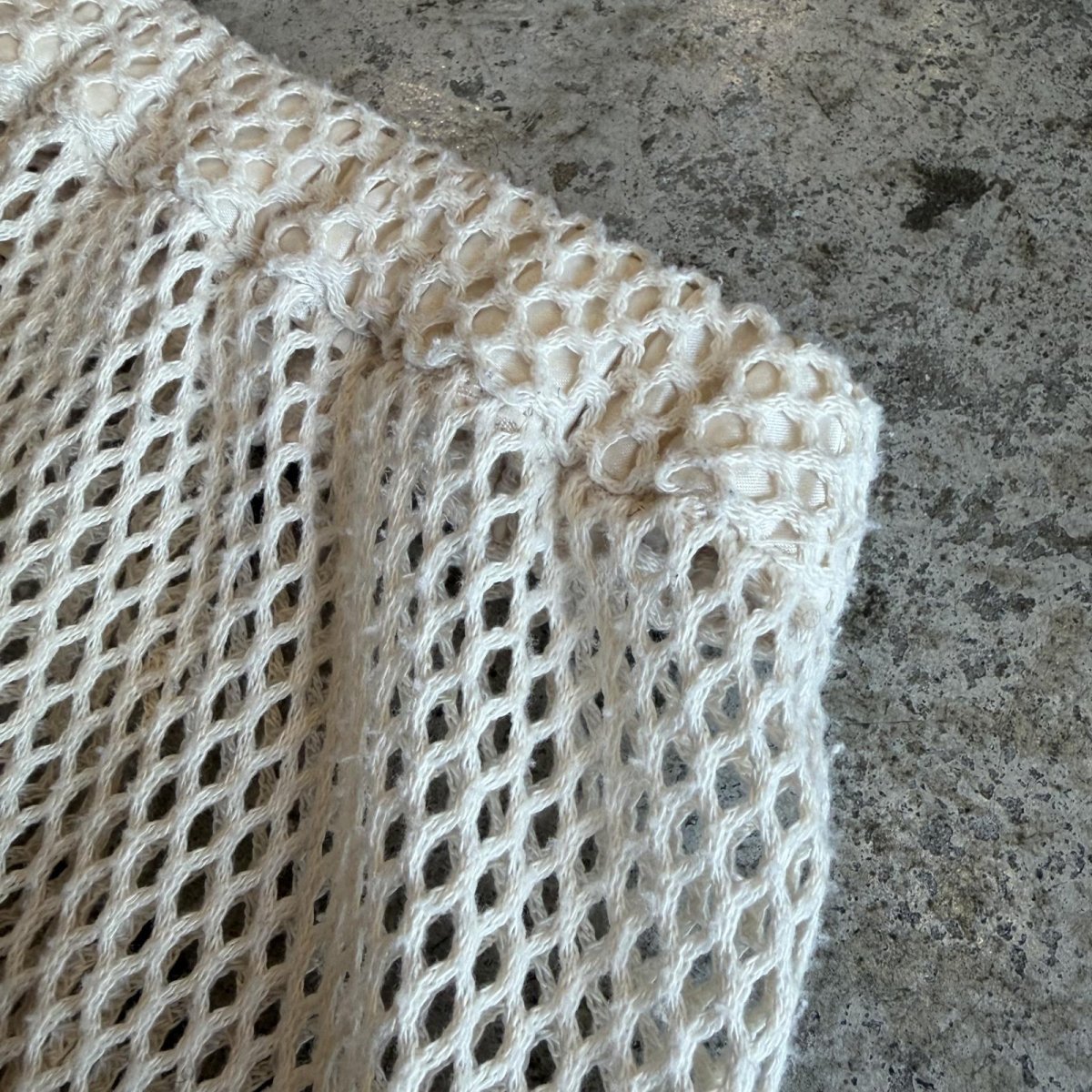 画像5: IVORY COLOR MESH DESIGN BACK SLIT LONG SKIRT / W26~W39 (5)