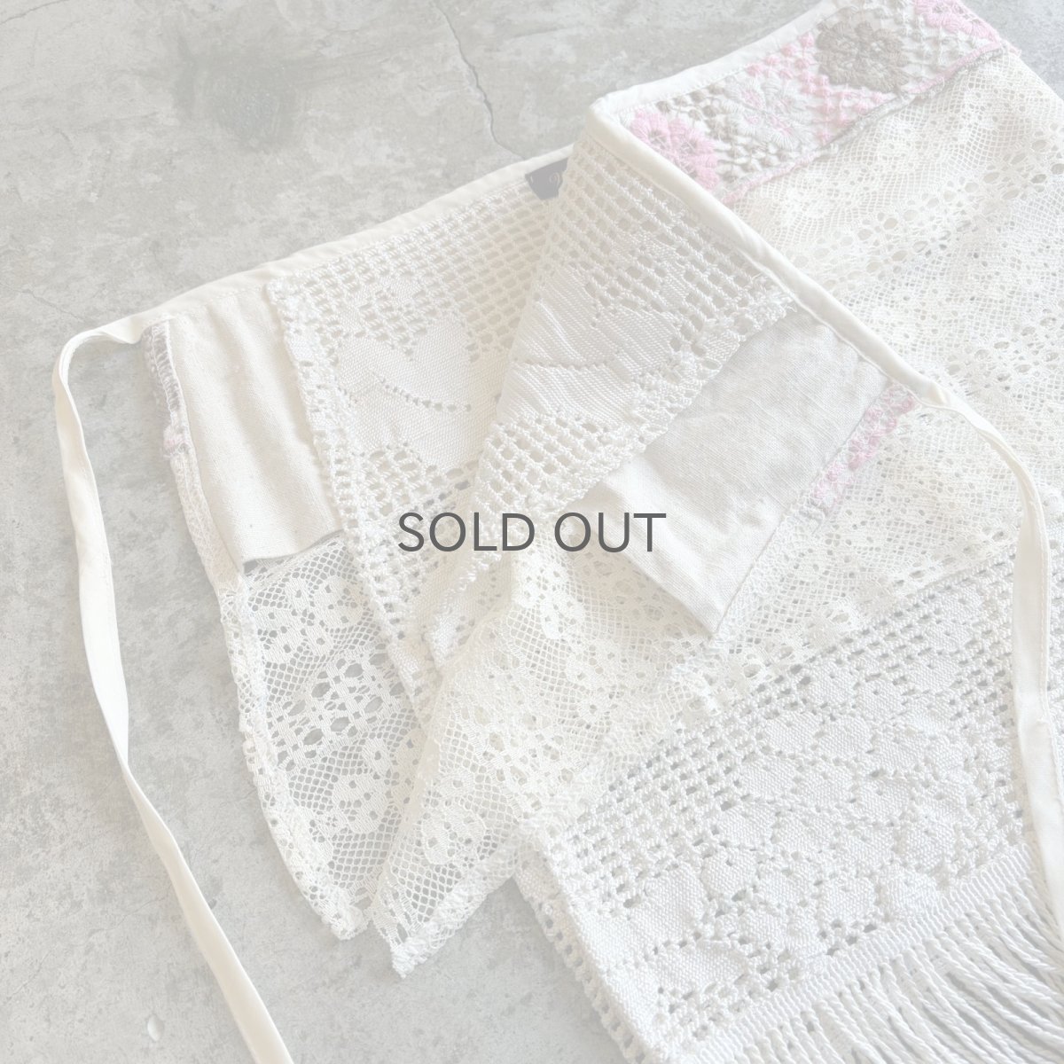 画像8: 【Wiz&Witch】"WANDERER" VINTAGE LACE MIX WRAP SKIRT / FREE (8)