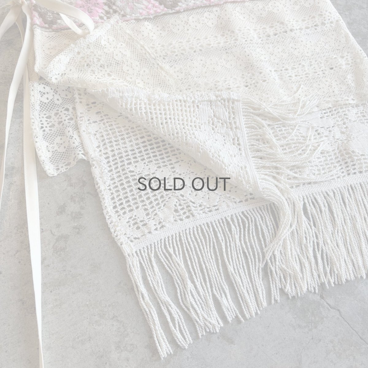 画像5: 【Wiz&Witch】"WANDERER" VINTAGE LACE MIX WRAP SKIRT / FREE (5)