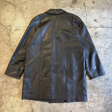 画像2: BLACK COLOR LEATHER DOUBLE DESIGN JACKET / Ladies M(L) (2)