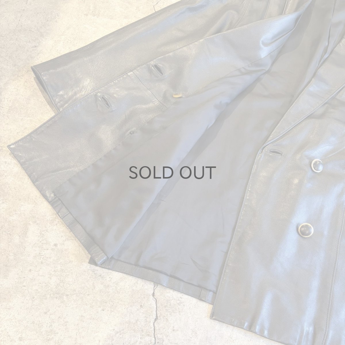 画像7: BLACK COLOR LEATHER DOUBLE DESIGN JACKET / Ladies M(L) (7)