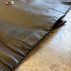 画像10: BLACK COLOR LEATHER DOUBLE DESIGN JACKET / Ladies M(L) (10)