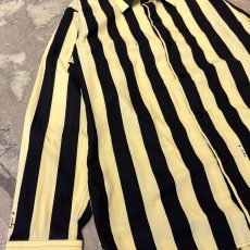 画像5: 【agnes b.】BICOLOR STRIOE PATTERN COTTON L/S SHIRT / Mens L (5)